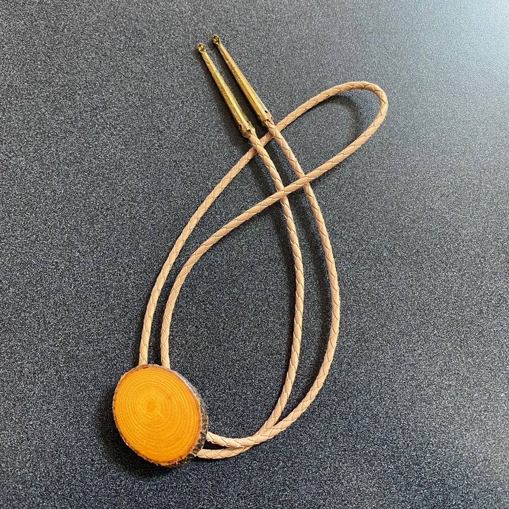 Wood Center Bolo Tie
